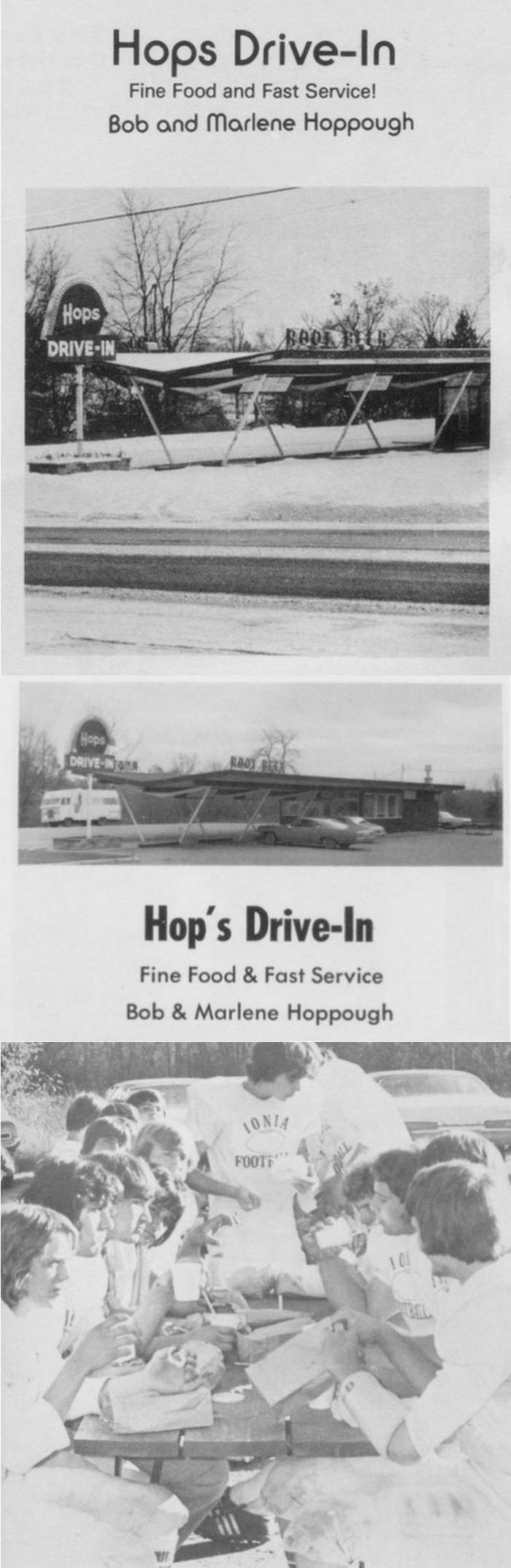 Dog n Suds (DogNSuds, Dog-N-Suds) - Ionia - 869 E Lincoln Ave 2 - 1977 Yearbook Ad As Hops